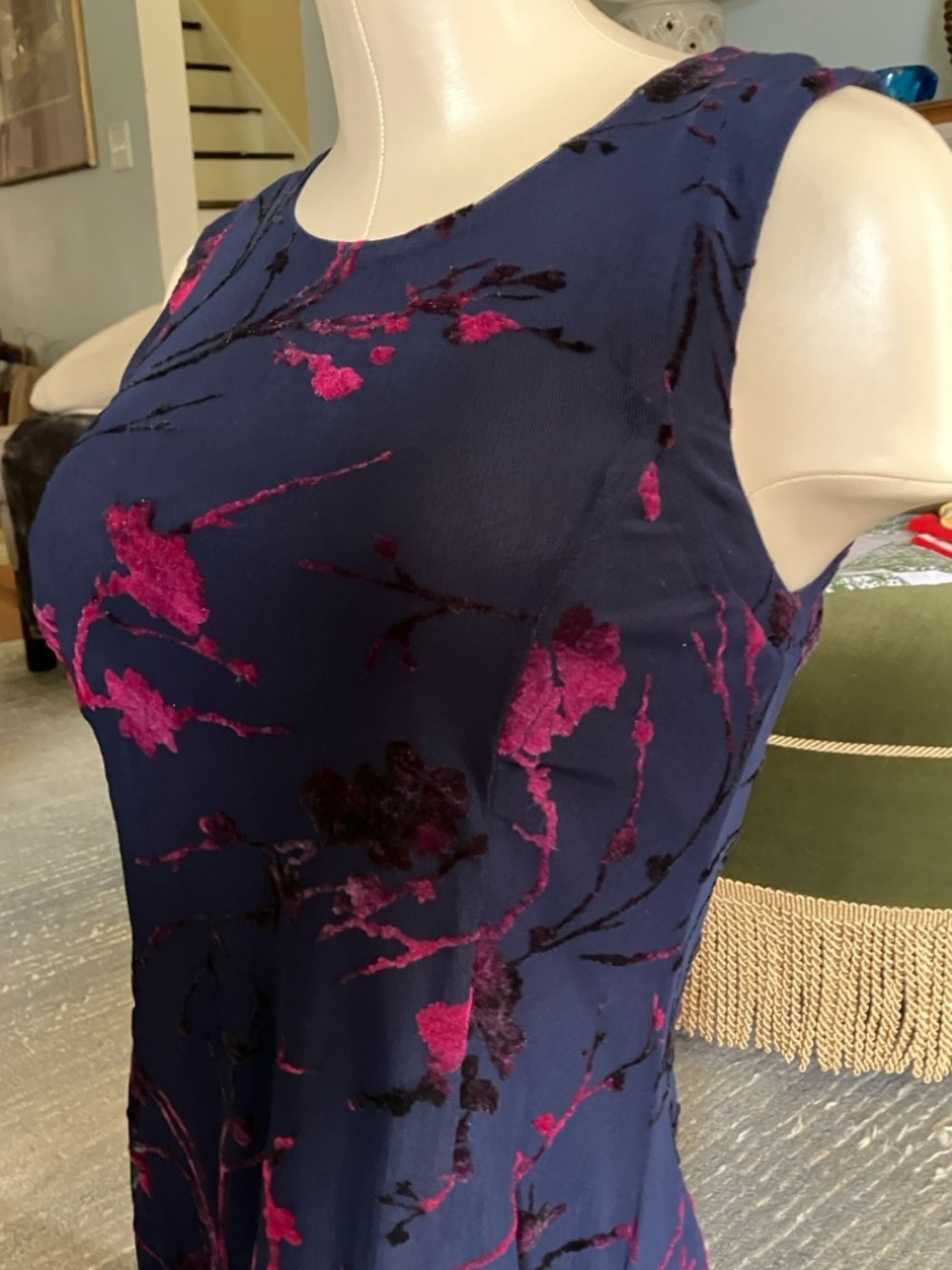Sugar lips- stretchy dress with  velvet accents -dress- NWT